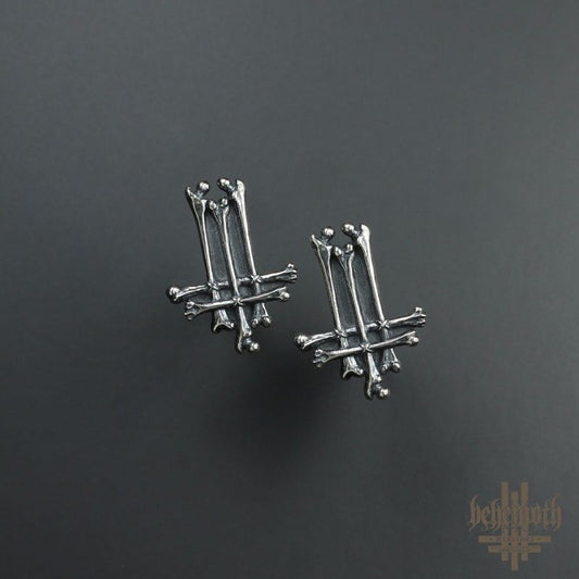 Behemoth 'Trivmviratvs' sterling silver cufflinks