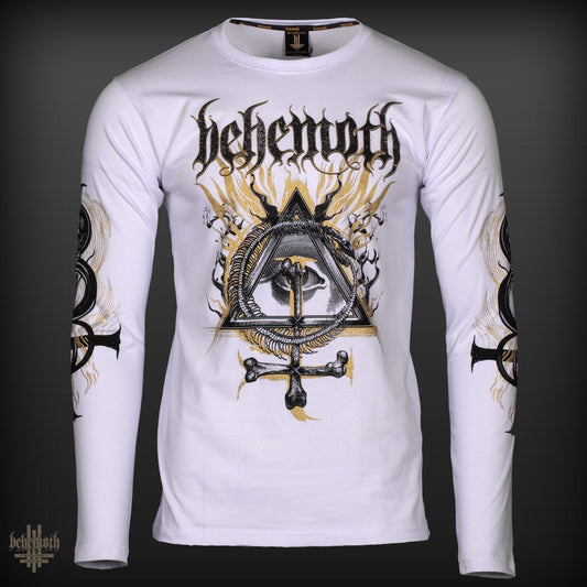 A white Behemoth 'CONTRA' long sleeve shirt