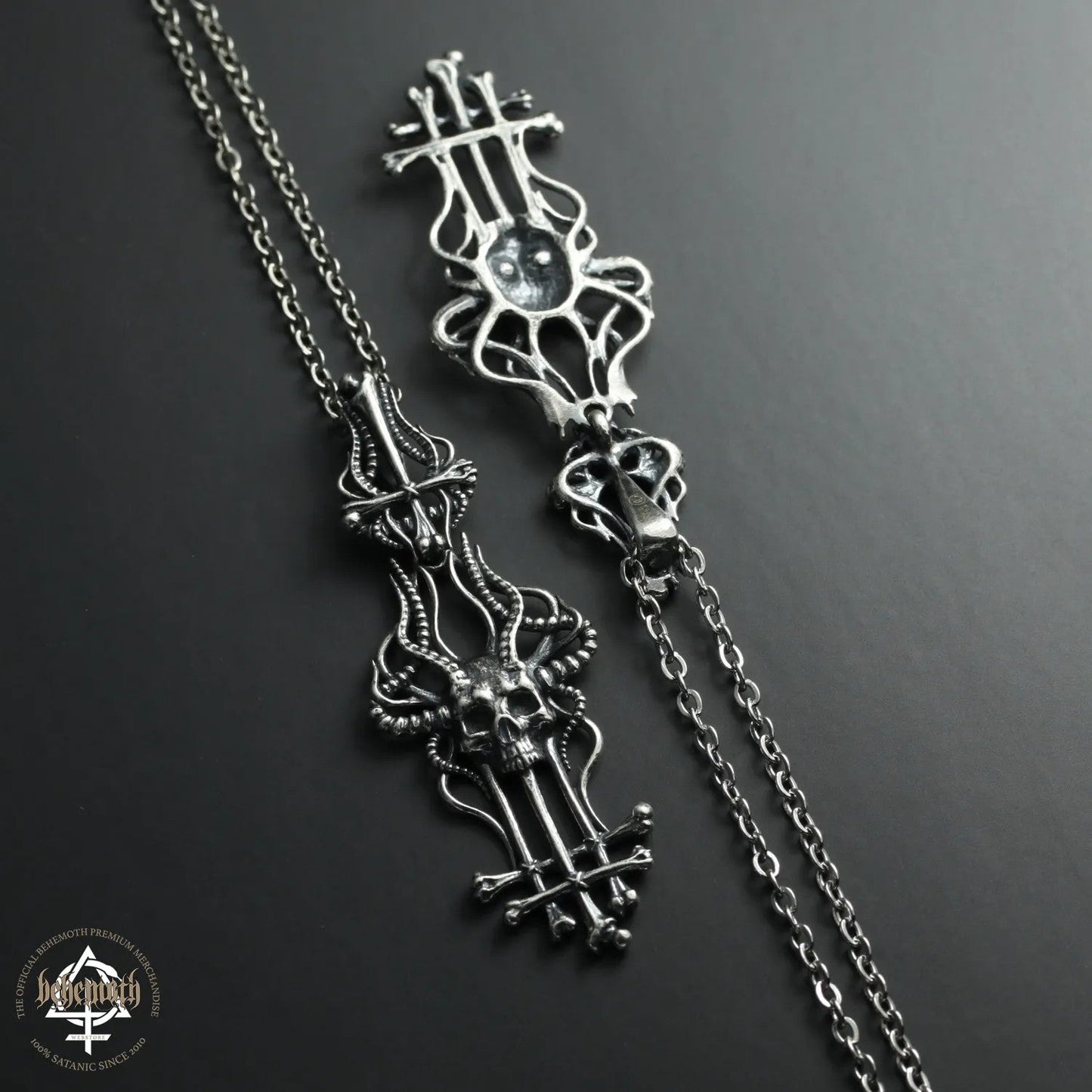 Behemoth 'In Absentia Dei' sterling silver necklace