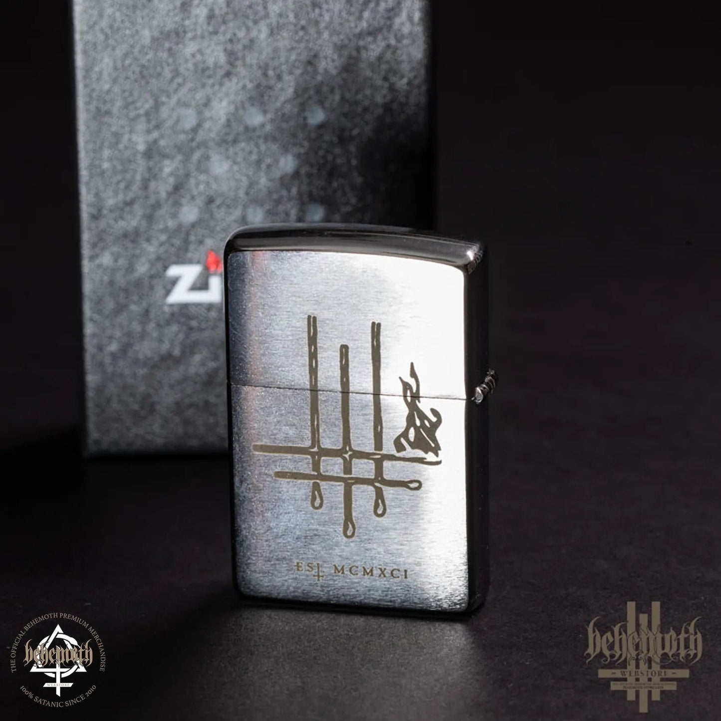 A Behemoth ZIPPO 'Thru Fire We Walk' lighter