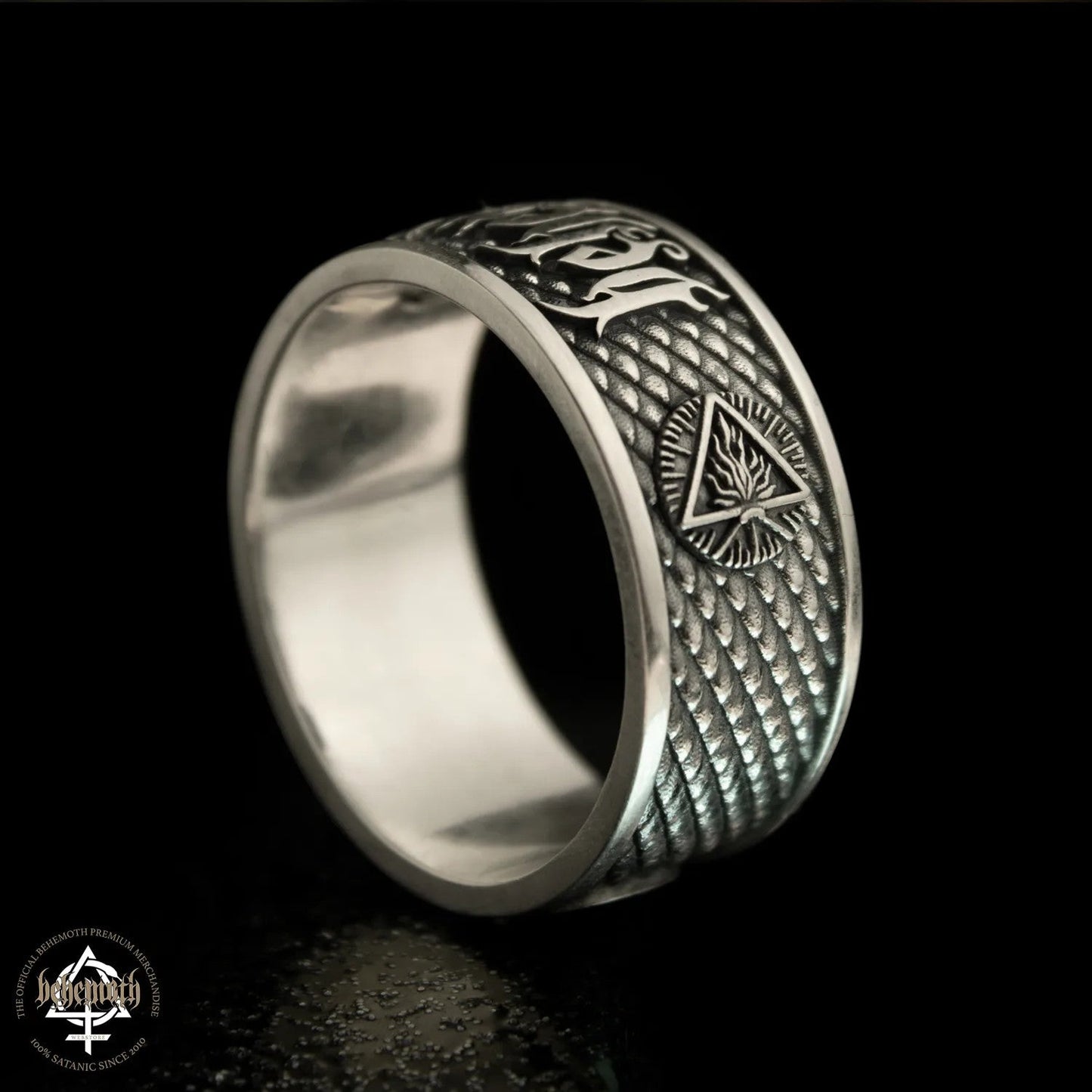 Behemoth 'The Unholy Trinity' Sterling Silver Ring - PREORDER