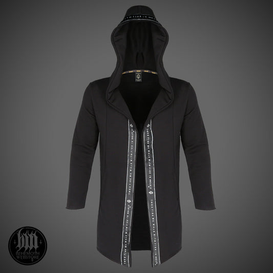 Behemoth ' Contra' Long Hooded Open Edge Cardigan